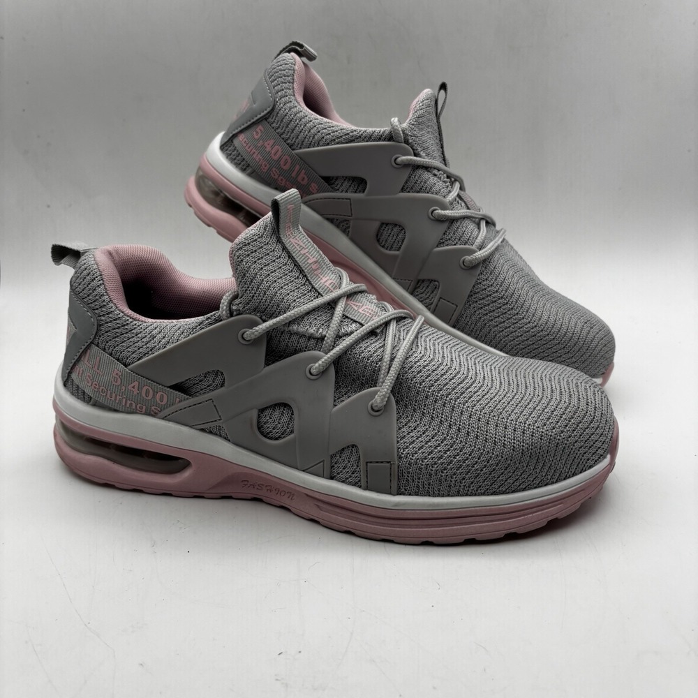 Kezhiho Steel Toe Shoes for Women Air Cushion Lightweight Work Shoes Women's 9